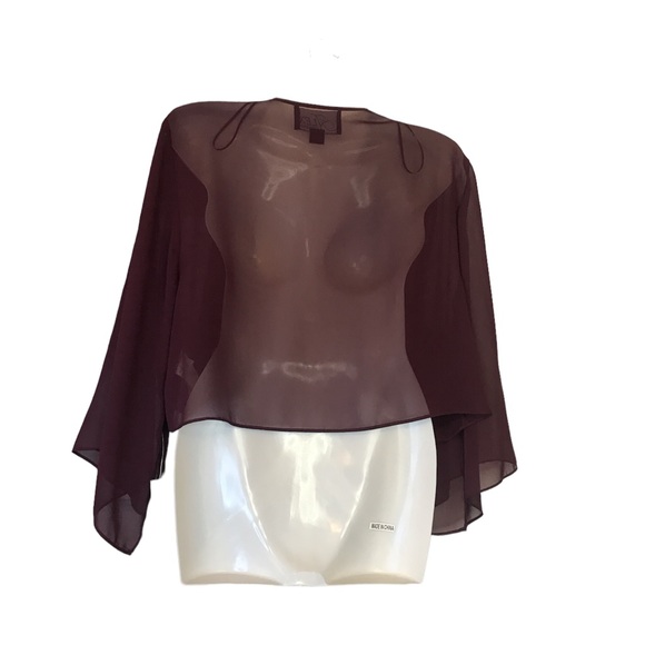 Womens alex evenings chiffon cover up - Picture 6 of 7